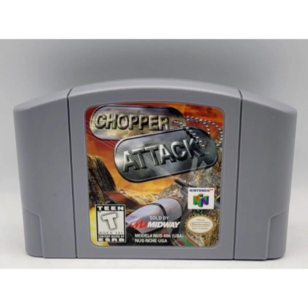 Chopper Attack Video Game Nintendo 64 N64 Authentic and Tested